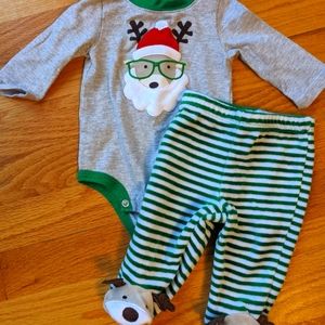 Newborn Santa dog outfit